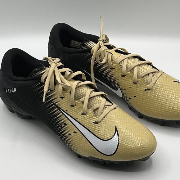Nike Vapor Untouchable Speed 3 TD Black/Gold Football Cleat AO3034-002 Sz 15 NEW main image 5